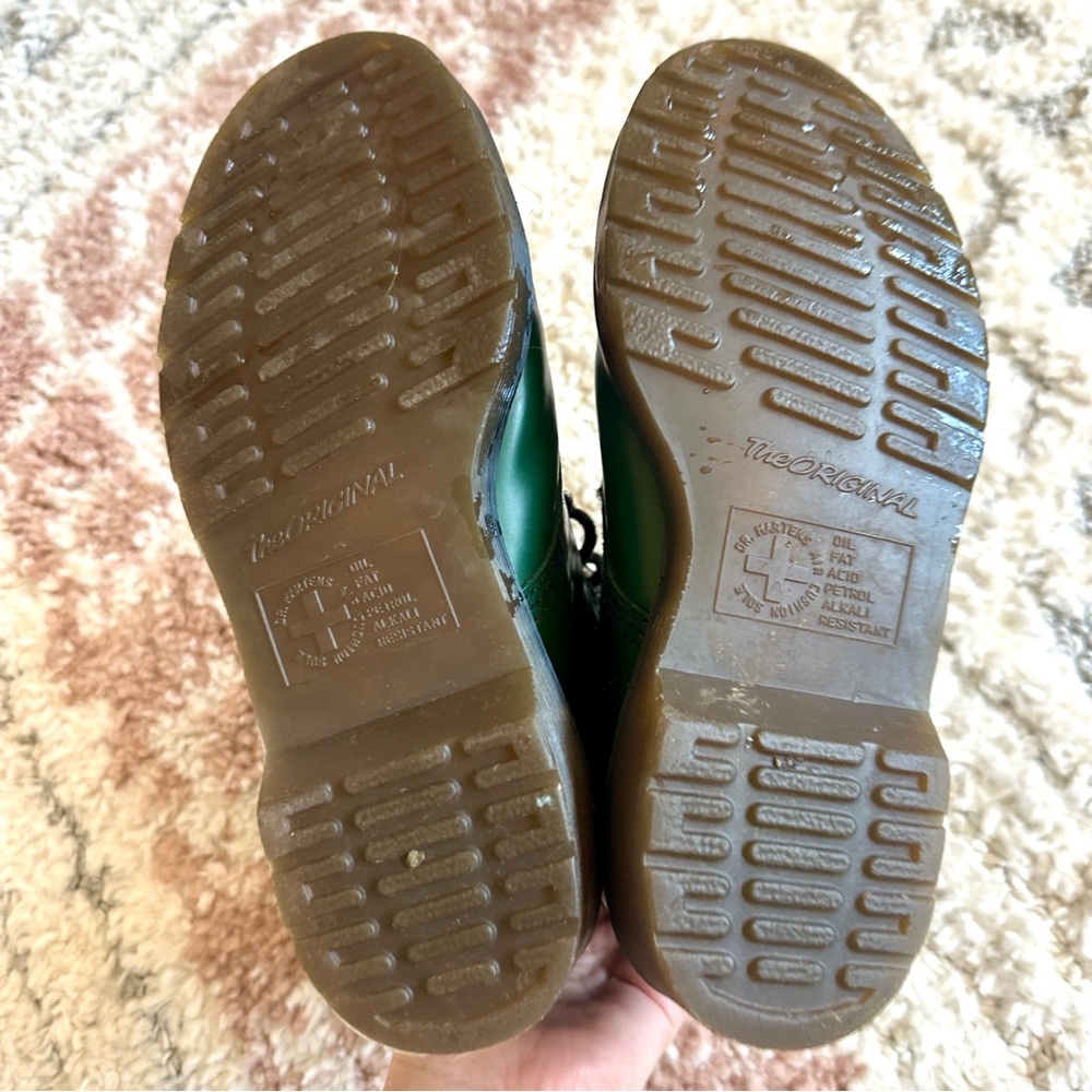 Dr. Martens Green Leather Ankle Boots - Picture 6 of 11